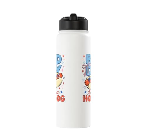 Bad Day To Be A Hot Dog Funny 4th of July BBQ Cookout Stainless Steel Insulated Water Bottle – vue 2