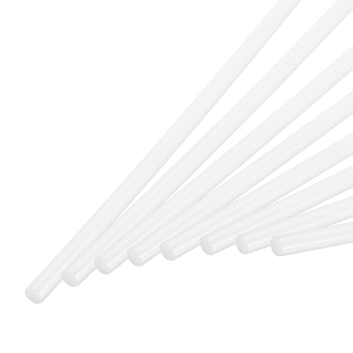 Image of MECCANIXITY ABS Plastic Rod Round Solid Bar 6mm x 400mm White for DIY Model Material, Architectural Model Making, DIY Sand Table, Pack of 10 Pcs