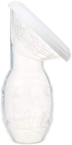 Syga Silicone Baby Manual Feeding Storage Suction Transparent Bottle (White)