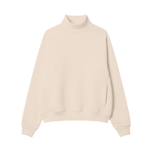 FPMLUXLL Womens Mock Neck Sweatshirt Casual Pullover Sweater with Pockets - image 7