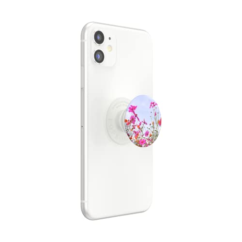 Image of PopSockets Phone Grip with Expanding Kickstand, Adhesive Grip - Fuschia Bloom
