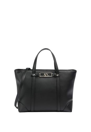 Sac fourre-tout Polly Armani Exchange pour femme grand format noir