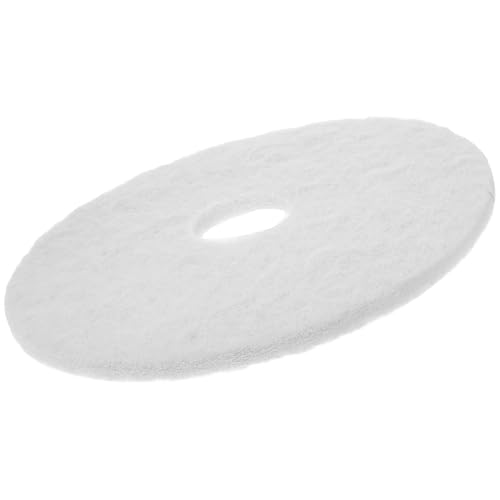 NUOBESTY Disco de Limpieza para Pulidora de Pisos 43 CM Almohadilla Blanca de 17 Pulgadas para Abrillantar y Restaurar Suelos de Madera Baldosas y Mármol Accesorio Profesional para