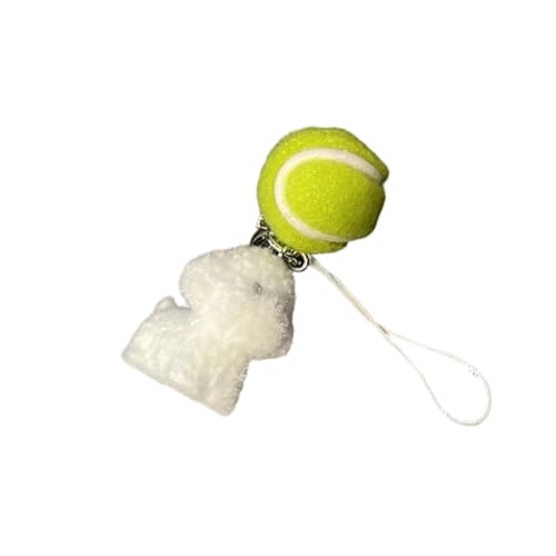 Morain - Morain Porte-clés en forme de chien de baseball floqué souple pour coque de téléphone, clés, accessoires pour chien, breloque de téléphone, a, taille unique
