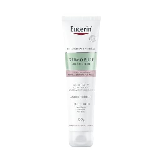 EUCERIN Gel de Limpeza Facial Antiacne DermoPure Concentrado 150ml, Peles Oleosas e Acneicas