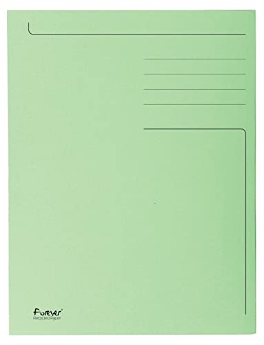 Chemises rigides 3 rabats 280g Exacompta Forever vert pré certifiées Ange Bleu