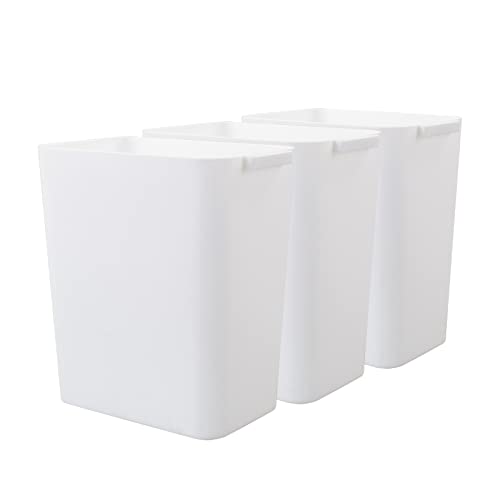 Caneca de basura blanca rectangular 4.5 galones 3 unidades