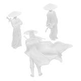 GAROZATION 中国武術ミニチュアフィギュア3体セット テーブルレイアウト デスク装飾 カンフーコレクション 武術コレクション ミニチュームデコレーション用