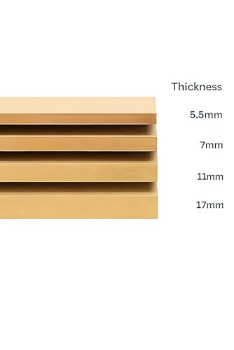 Image of Cliths 5.5mm Pack of 6 MDF Sheet for Art and Craft 8 Inch Round Corner Square MDF Board for lippan Art, Base for Resin Art (8x8INx5.5mm)