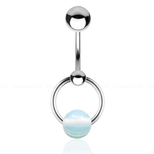 Opiniones y reviews de Campanas acero inoxidable los mejores 10. 37 TOOLSSIDE Vch Jewelry - Campana vertical para puerta de piedra de opalita, piercing industrial para todos los piercings, piercing genital de acero inoxidable, Acero inoxidable,...