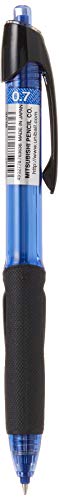 Stylo à bille 0,7 mm Uni Power Tank rechargeable encre bleue corps bleu pour écriture extérieure