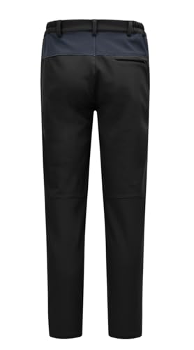 Rdruko Skihose Damen Wasserdicht Winterhose Gefüttert Warme Softshellhose Winter Outdoorhose Winddicht Thermohose für Outdoor-Aktivitäten (Schwarz, M)