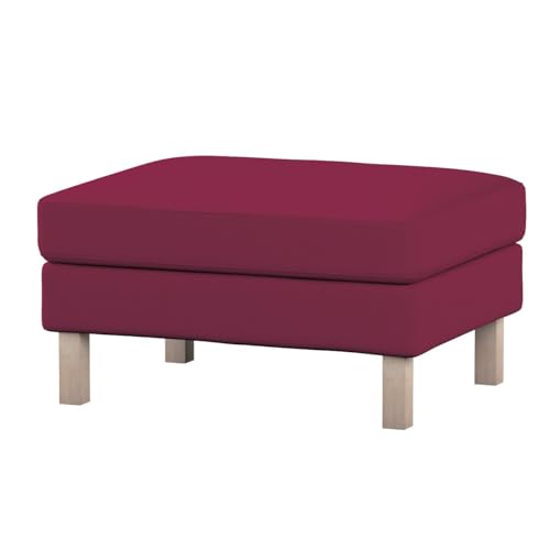 Dekoria 622-702-32 Karstad Hockerbezug double Karstadt tabouret en coton Panama prune