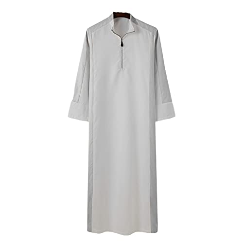 Jubba Thobe XXXXL : la solution confort avec fermeture éclair pour homme musulman