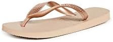 Havaianas Women's Top Tiras Flip Flop Sandal, Rose Gold, 7-8