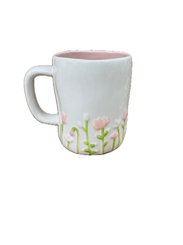 Taza de cerámica Rae Dunn Gigi con flores rosas miniatura 2