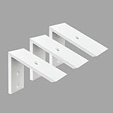 Heavy Duty 3 Pack 6 inch White Granite Countertop Support Bracket - 6'x6'x2.5' Shelf L Bracket Mantel Corbels for Quartz, Granite, Wood, Concrete, Laminate Countertops