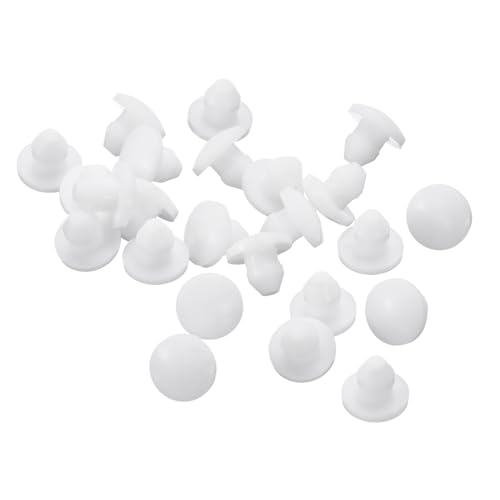 Image of uxcell 36 Pcs Silicone Plugs, Rubber Round Snap in Locking Hole Plugs for 3.5-4mm Hole, Hole Stoppers Waterproof Hole Plug for Metal Tube, Furniture End Caps Inserts, White