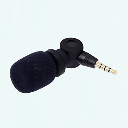 MILISTEN Tomada de 3,5 mm para celular smartphone mini microfone omni-direcional portátil para grava