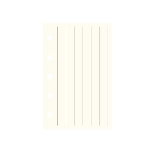Image of Zelten Loose Leaf Punched Paper Refills Paper for 6 Hole Binder Personal Organizer Diary Notebook Refillable Planner (Vertical lined,A8 /5 Hole)