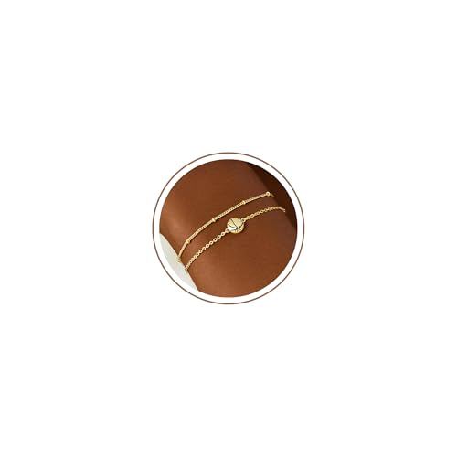 Turandoss 14K Gold Plated Basketball Bracelets for Women Sports Lovers Gift