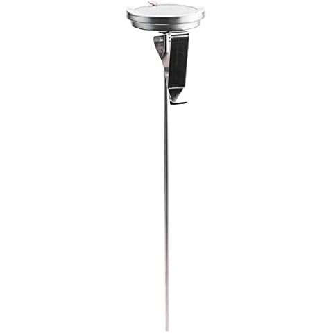 Geieold 12 Inch Mechanical Meat Thermometer Read, Long Handle, Waterproof, No Battery Required, Stainless Steel Frying Thermometer for Turkey, BBQ, Grill Cover