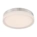 WAC Lighting dweLED, Slice 9in LED Round Flush Mount 3000K in Brushed Nickel