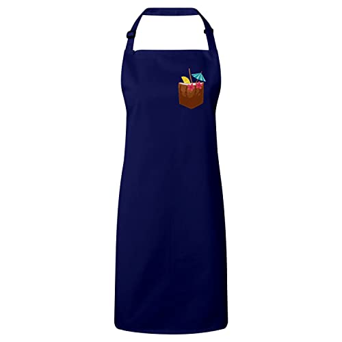 Tablier cuisine premium navy cocktail poche surprise apéro vacances amovible