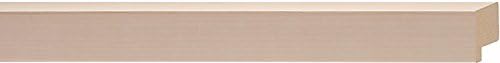 Picture Frame Moulding (Wood) 100ft Bundle - Contemporary White Washed Finish - 1" Width - 9/16" Rabbet Depth