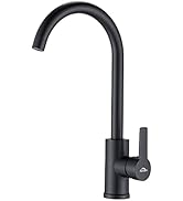 Auralum Rubinetto Bagno Lavabo Nero, Monocomando Miscelatore Per Lavabo Ottone