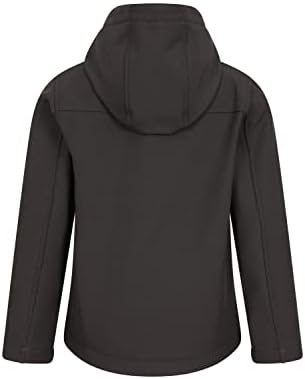 Mountain Warehouse Exodus Kids Softshell Jacket With Hood -Girls Boys Black Kids 11-12 Yrs (140-152 cm) - 5
