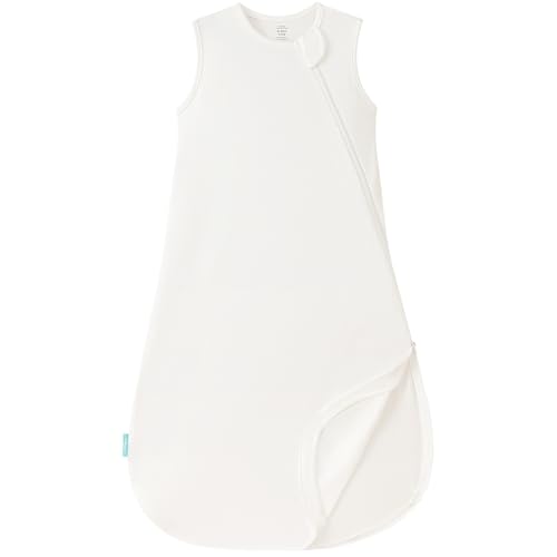 PurComfy Extra-Long Toddler Sleep Sack, Premium Bamboo Viscose Summer Sleeping Bag Supersoft 0.5 TOG Wearable Blanket 3T-4T-5T 0.5 Tog Cream