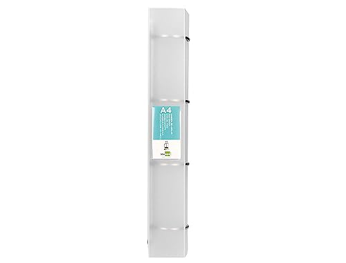 Liderpapel, Ordner mit 4 Ringen, 40 mm, Ordner mit Kartenfächern, Polypropylen, A4-Format, Hülle auf Titelseite zur Personalisierung, transparent