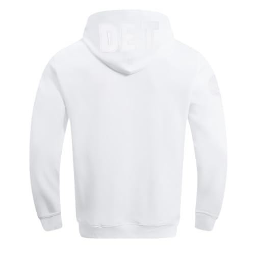 Pro Standard Mens NFL Detroit Lions White Out Pull Over Hoodie White L - Image 2