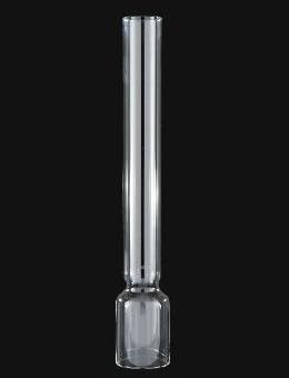 Image of B&P Lamp 1 5 /16 Inch by 8 1 /2 Inch Kosmos #6 Style Clear Glass Lamp Chimney for Vintage and Antique Style Lighting