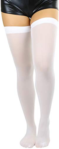 Image of ToBeInStyle Women's Nylon Thigh High Schoolgirl Opaque Stockings
