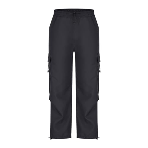 Women Lightweight Cargo Pants Wide Leg High Waisted Pants with Pockets - image 5