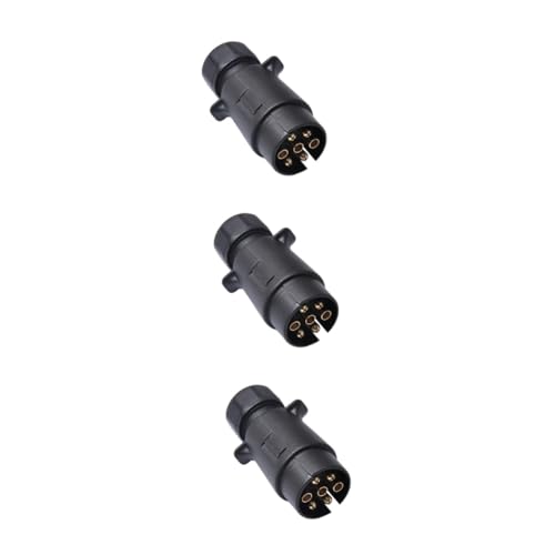 FAVOMOTO 3pcs Pin Plastic Trailer Connector for Standard Cars Cable Functions Includes Socket for Easy Installation