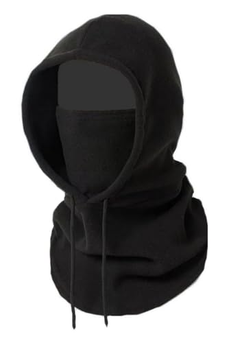 PURECITY Cagoule Masque Tour de Cou Protection Froid Canadienne Polaire Black Panther - Airsoft Paintball Outdoor Montagne Randonnée Ski Snow Surf