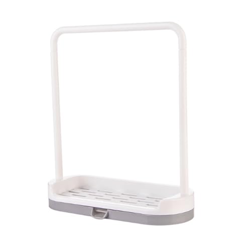 ulapithi Organizador para fregadero de cocina, porta esponja para fregadero de cocina, soporte para paño de cocina con estante de esponja - Perchero para trapos, toallero, estante de esponja con