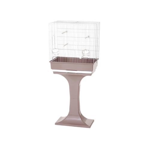 Pet's Market - Gabbia Moira con stand per uccelli dotata di posatoi mangiatoia cassetto estraibile e piedistallo colori assortiti 53x32x122h cm