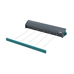 Beldray 20 Metre Retractable Clothesline – For Indoor & Outdoor Use, Wall Mountable, 5 x 4 m Washing Line System, 20 m Drying Space, Push & lock to keep lines taut, Retracts for easy storage