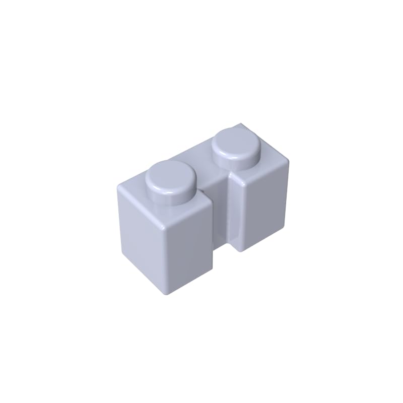 4216 Brick Special 1X2 with Groove 50 Pieces High-Precision MOC Building Bricks Replacement Parts Compatible with Lego bricks GDS-798 light blue gray