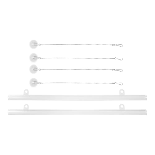 NUOBESTY 2 pezzi Asta Appendi Poster con Ganci Catena per Decorazioni da Parete Supporto Pratico per Appendere Poster e Bandiere senza Attrezzi per Negozi e Uffici