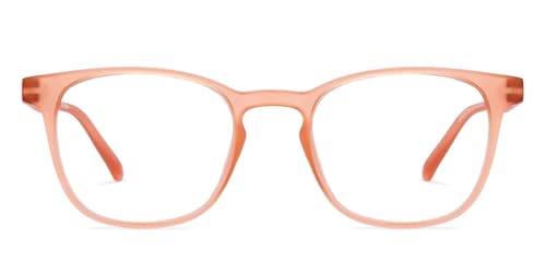 HUSTLR Zero Power Bluecut & Antiglare Computer Eyeglasses | Full Rim Square | As Seen On Shark Tank | Peyush Bansal Glasses | For Men & Women | Medium | LB E14058-W