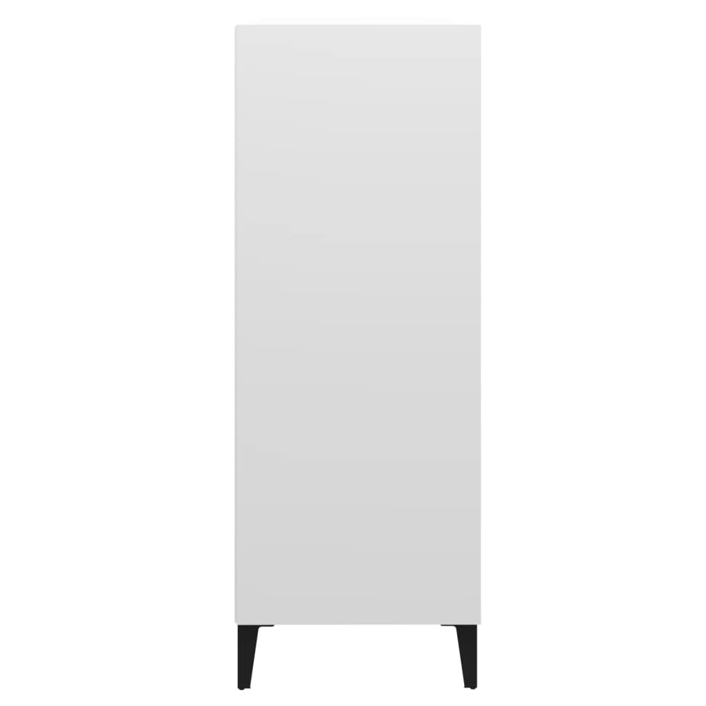 vidaXL Buffet Armoire de Rangement Organisateur de Maison Meuble de Rangement Armoire de Salon Intérieur Blanc 69,5x32,5x90 cm Bois d'Ingénierie