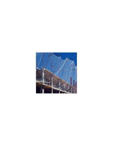 Jardin202 - Red de Protección Vertical Homologada para Construcción - 5x10m con Cuerda Perimetral y Sujeción a Pescantes