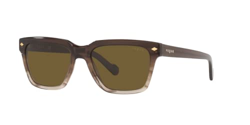 Image of Vogue Eyewear Man Sunglasses Havana Honey Frame, Dark Green Lenses, 54MM