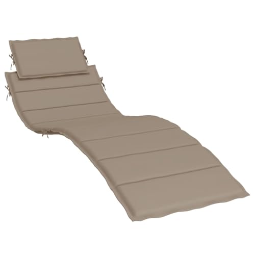 vidaXL Comfortable Sun Lounger Cushion in Taupe, 73.2