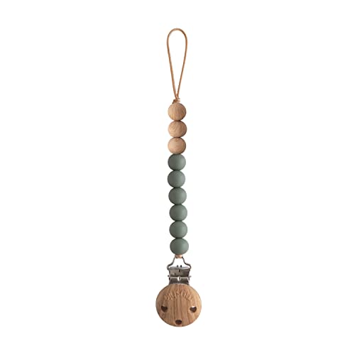 Image of mushie 100% Silicone Baby Pacifier Clip BPA Free | Eva (Dried Thyme)